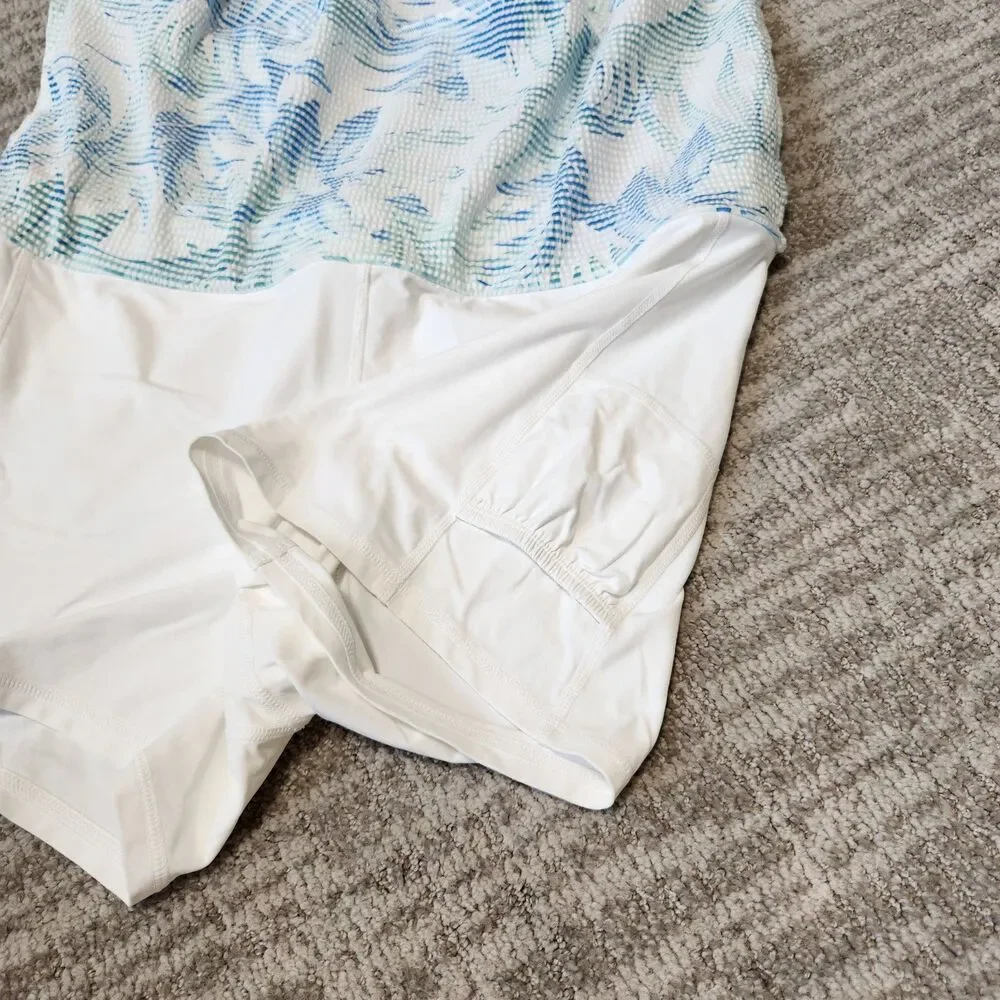 Tommy Bahama Abby Costa Wave Leaves Islandzone Tennis Skort skirt size L